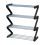 Μαύρη παπουτσοθήκη 4 στρώσεων σε σχήμα Ζ για σπίτι, κοιτώνα και είσοδο – 2
