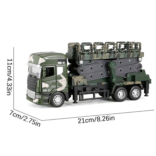 Armylift Αυτοκίνητο παιχνίδι Diecast Μικρό στρατιωτικό αυτοκίνητο ActiveArmy Lift με φώτα και 2