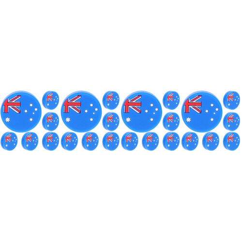 24Pcs Tennis Shock Absorber Silicone Racket Dampener with Flag Pattern 2