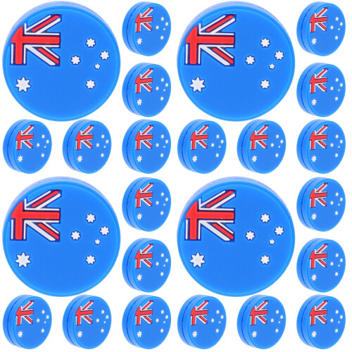 24Pcs Tennis Shock Absorber Silicone Racket Dampener with Flag Pattern 2