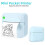 Christmas Portable Photo Printer, Wireless Bluetooth Pocket Printer for Study Notes & Wrong Questions, Compact, 5 Rolls, Blue – Compatible with 6