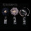 3Pack Multi-layer Flower Retractable Badge Holder Reel Clip On Card Holders 02 8