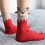 Christmas Stockings Plush Reindeer Bear Pattern 6 Pair 6