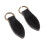2x Leaf Leather Zip Puller zipper tag pulls Replacement Fastener Slider for Bags Black 2