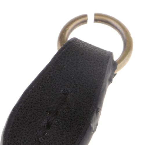 2x Leaf Leather Zip Puller zipper tag pulls Replacement Fastener Slider for Bags Black 2
