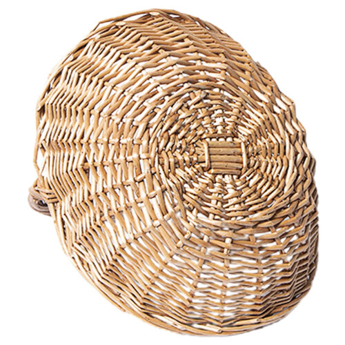 Panier de rangement en osier brun clair avec poignée 2