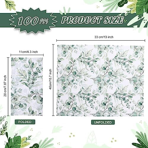 100er-Packung Green Leaf Einwegservietten 1