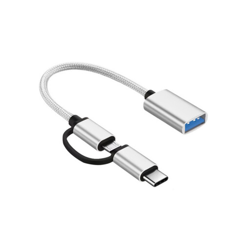 2 in 1 USB C /Micro USB to USB Adapter Cable for Android And Type C Devices 480Mbps Highly Speed Data Transmission 2
