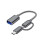 2 in 1 USB C /Micro USB to USB Adapter Cable for Android And Type C Devices 480Mbps Highly Speed Data Transmission 4