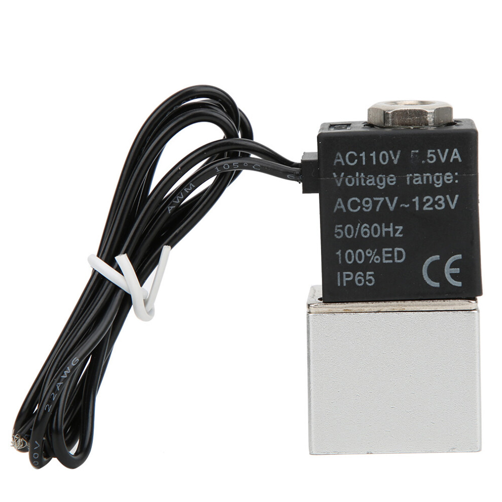 High-Durability Solenoid Valve For Water Gas Oil, Normally Closed Electric Air Valve With Encapsulated Coil Dc110v Wide Temperature Range Aluminum 9365509810163