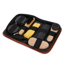 Portable Shoe Care Kit Versatile Shoe Care Set With Genuine Horsehair Brush Premium Shoe Polish And Travel Size Durable Compact Case