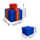 Conjunto de 2 caixas de presente com impressão 3D (vermelho e azul, vermelho e verde) de 8,3 cm, com design divertido e original. Ideal para 3