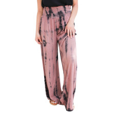 Pantaloni da pigiama a gamba larga da donna, i colori non sbiadiscono, design ampio, abbigliamento da casa, tessuto 100% cotone morbido e