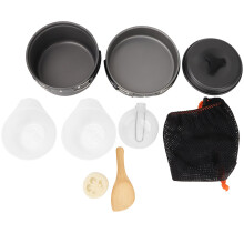 Non-stick Aluminum Serving Bowl for Outdoor Use, Portable Bowls Outdoor Bowls with Foldable Handle for Easy Transport and Storage, Durable Reusable