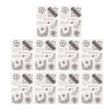 Multi-Purpose Craft Stamps for Scrapbooking and DIY Decoration, Retro Rubber Clear Stamp Set with Transparent Silicone Design, Reusable TPR Stamping