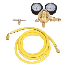 Nitrogen Regulator for Inertization and Adjustable Pressure Applications, High Accuracy Export Pressure Regulator with Dual Gauges, Brass Inlet