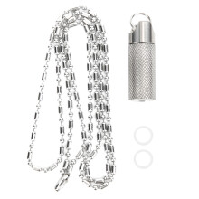 Étui à pilules portable, étui à pilules en titane ultra-résistant avec collier, étui à pilules étanche avec joint torique en caoutchouc pour