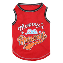 Sportkleding voor huisdieren, hondenhemd met trui-ontwerp en cartoonprint, zacht katoenen zomervestje voor kleine hondenrassen, modieus