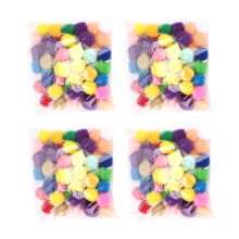 High-Quality Fuzzy Pom Poms for DIY Crafts and Decorations, Colorfast Polypropylene Craft Supplies Suitable for Making Toys, Garlands, and Customized