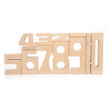 STEM Educational Numbers Set for Kids, Solid Wood Building Blocks Montessori Math Toys, Wooden Number Blocks for Enhancing Spatial Cognitive Ability,