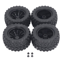 RC Off Road Buggy Banden en Wielen, 12 mm Hex Gravel Tread Rubber Set met Sterke Demping en Eenvoudige Montage, Compatibel met Traxxas