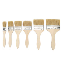 Synthetic Bristle Chip Brush, Wood Handle Paint Brush for Smooth Finish, Tin Ferrules Utility Brush Ideal for Heavy-Duty Jobs with Acrylic Stain