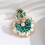 Fiskebrosje i legering og strass, 4,5x5,5 cm 4