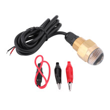 Lampe de vidange LED bleue pour bateaux, éclairage sous-marin marin avec boîtier en laiton et verre, contrôle de tension et étanchéité IP68,
