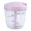 900ML Manual Meat Chopper - Multi-Function Food Processor with Stainless Steel Blades (Pink) 2