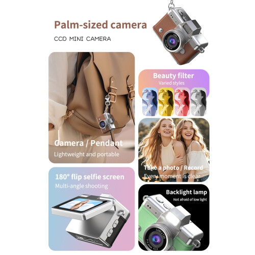 Câmera digital estilo retrô com filtros integrados 1