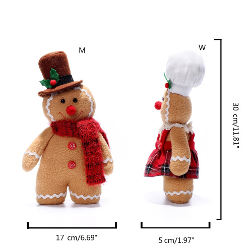 Χριστουγεννιάτικη κούκλα GingerbreadMan Χαριτωμένη λούτρινη κούκλα με μακριά πόδια για 2