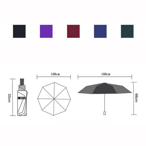 Guarda-chuva de 10 varetas com abertura automática e proteção UV 2