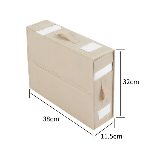2 Pcs Fabric Storage Box Set For Bedding And Clothes Organization 1
