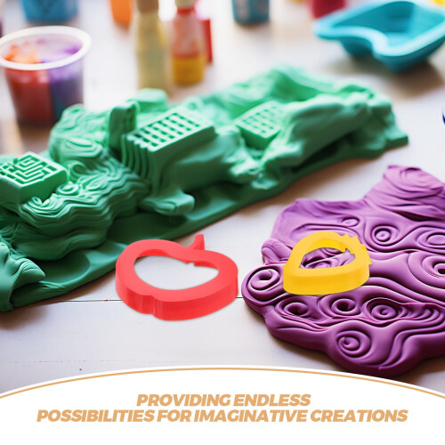 Plastic Dough Molds Set Multi-Colored for Baking and Clay Crafts 2