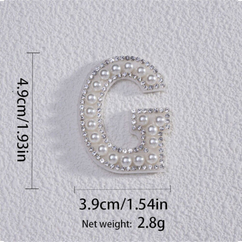 Stickers,Personalized Pearl Letter Patch Alphabet Patch Customized Letters Patch On Patch Glue On Patch Applique DIY Bride 1