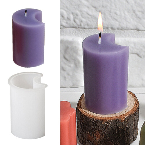 Coleção de moldes de silicone em formato de estrela, lua e pirâmide para velas artesanais. 1