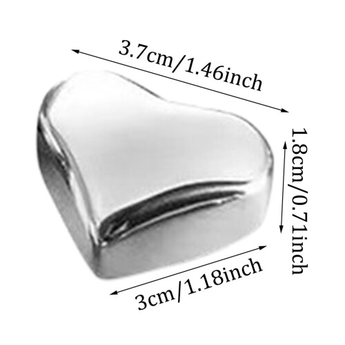 Ensemble de 12 bacs à glaçons en acier inoxydable en forme de cœur 1