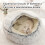 Deep Sleep Plush Cat Bed 40x40cm Gray for Small & Medium Pets 2