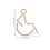 2Stk Goldene Acryl Bad-Schild Mit Blindenschrift Handicapzeichen 3