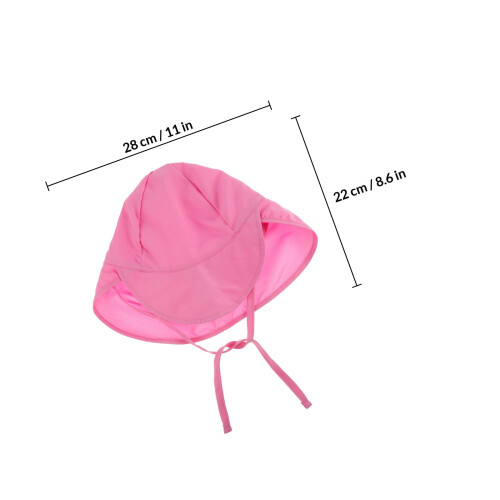 1Stk Pinker Kinder Sonnenhut Anti-Uv Polyester Weitkrempiger Hut 1