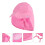 1Stk Pinker Kinder Sonnenhut Anti-Uv Polyester Weitkrempiger Hut 10