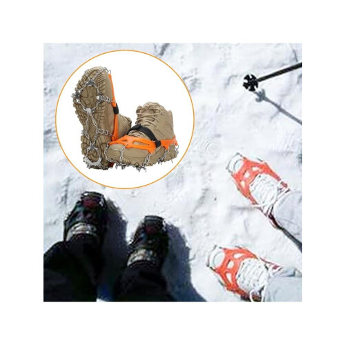18/19Tooth Ice Claw Αντιολισθητικό κάλυμμα παπουτσιού Crampon Νύχι παγοπέδιλου σκι από 1