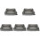 5Pcs Grey Portable Foldable Cat Sand Containers Waterproof for Travel 2