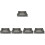 5Pcs Grey Portable Foldable Cat Sand Containers Waterproof for Travel 5