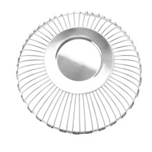 Stainless Steel Fruit Basket Large Capacity Decorative Mirror Dish 11x22.3x9cm