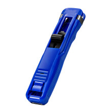 Strong Grip Paper Clam Handheld Dispenser with 8 Clips, Blue