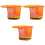 3Stk Harthelm Sonnenblende Mit Nackenschutz, Reflektierend, Orange 5