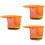 3Stk Harthelm Sonnenblende Mit Nackenschutz, Reflektierend, Orange 8