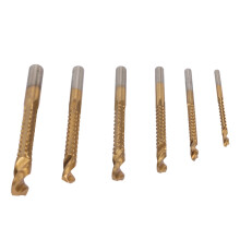 6 Pcs High Speed Steel Spiral Saw Drill Bits 3-8mm for Wood Metal Plastic