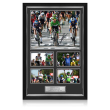 Sir Mark Cavendish Signed Cycling Photo: 34th Stage Victory Finish Line. Photo Presentation
